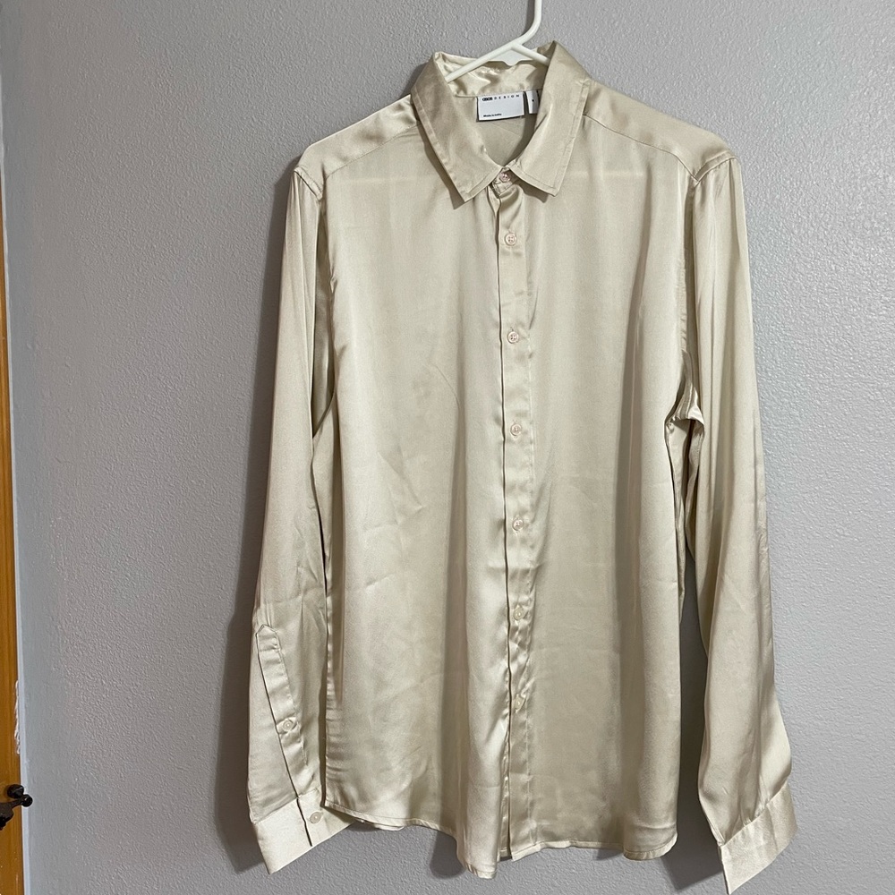 ASOS Satin Mens Button Down Size M